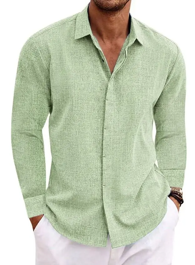 Cotton Linen Long Sleeve Shirt