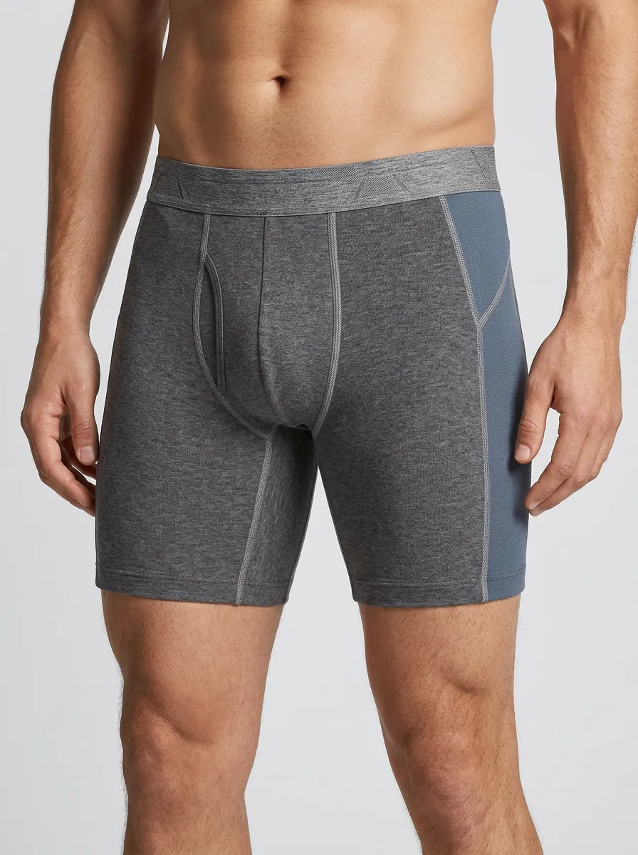 Supportive-Look Mesh-Panel Mesh Performance Daily Wear Men's Boxer Briefs