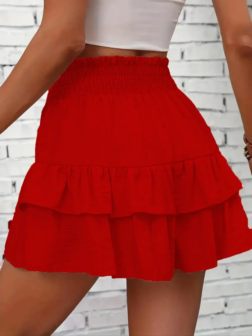 Ruffle High Waist Skort