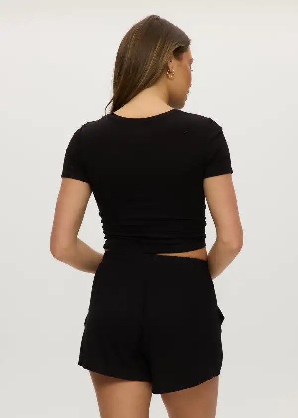 Cropped Bamboo Viscose Baby Tee