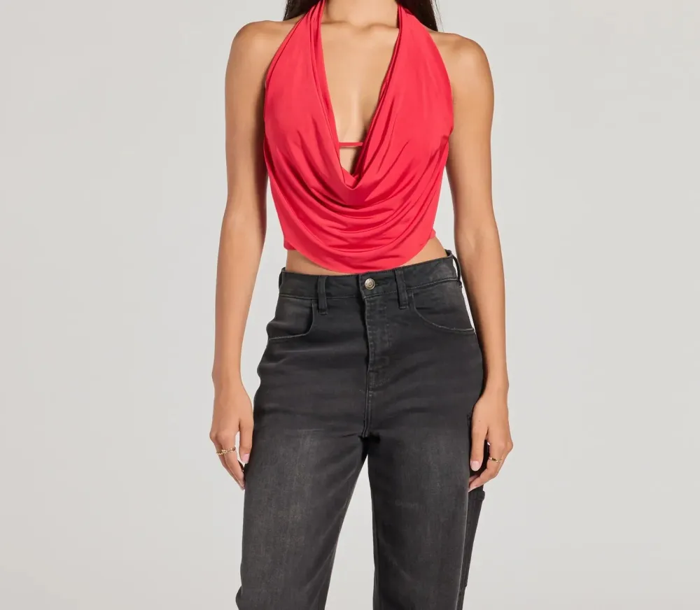 Halter Sleeveless Cropped Top