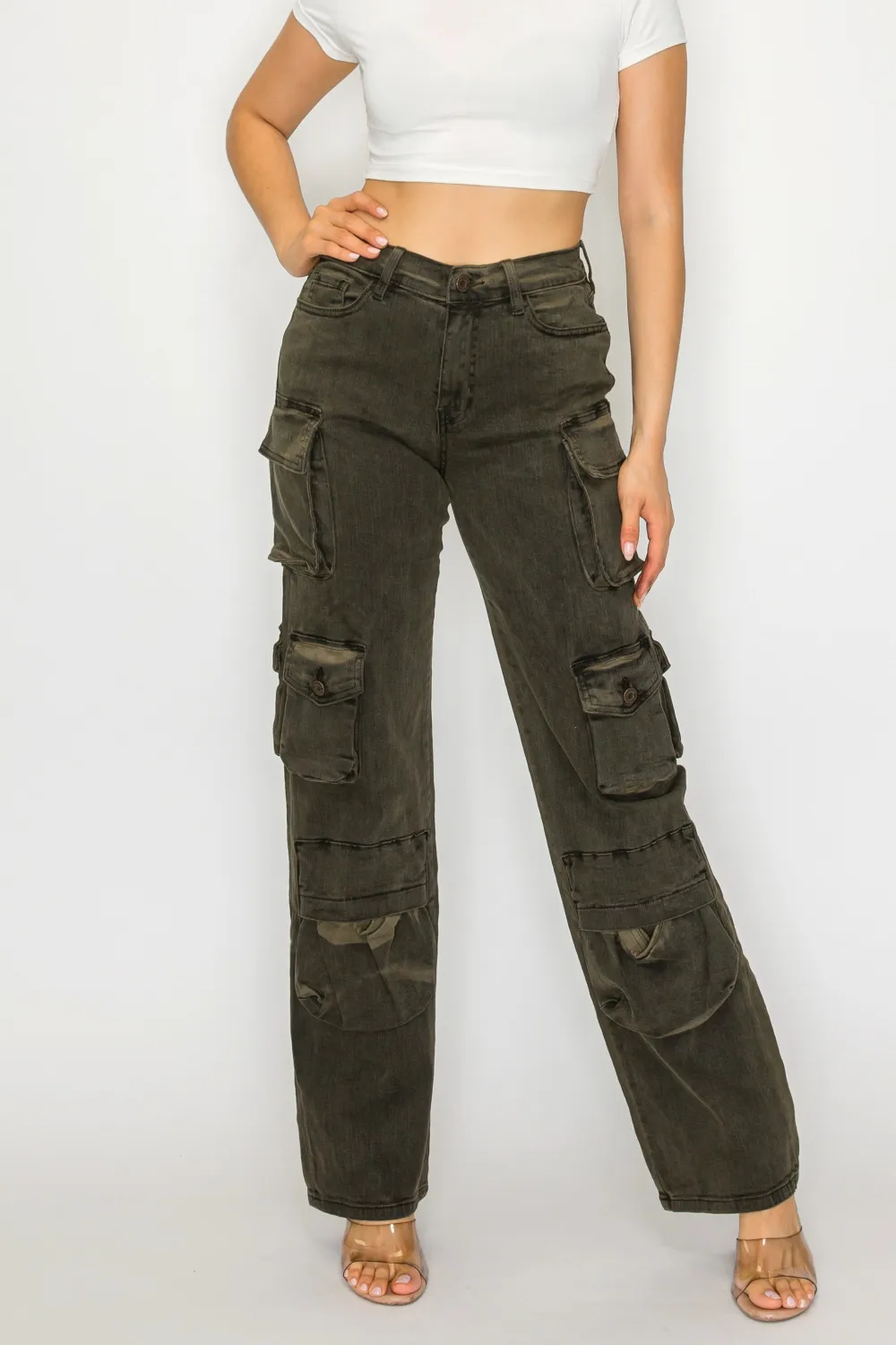 Straight-Leg Cargo Jeans