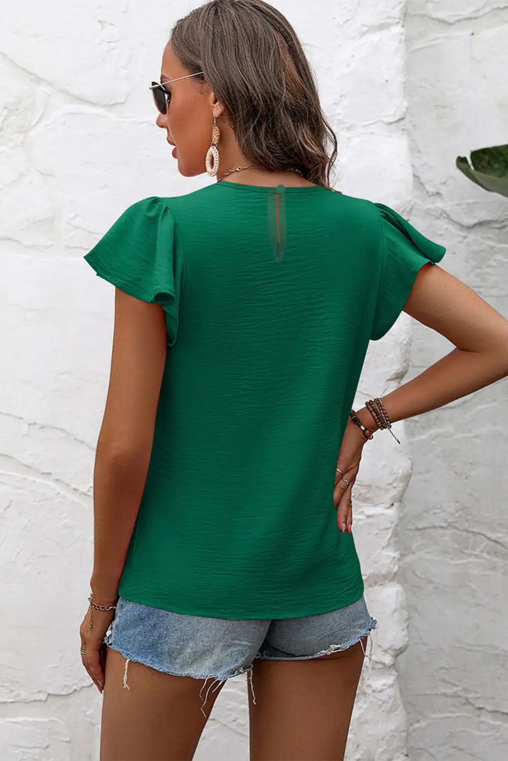 Pleated Textured Blouse