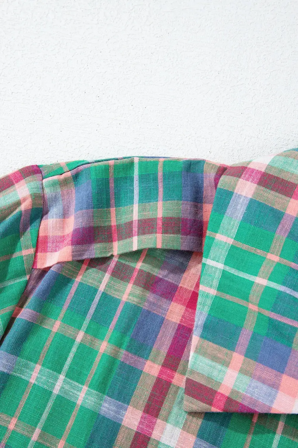 Plaid Collared Relaxed Fit Shirt Blouse