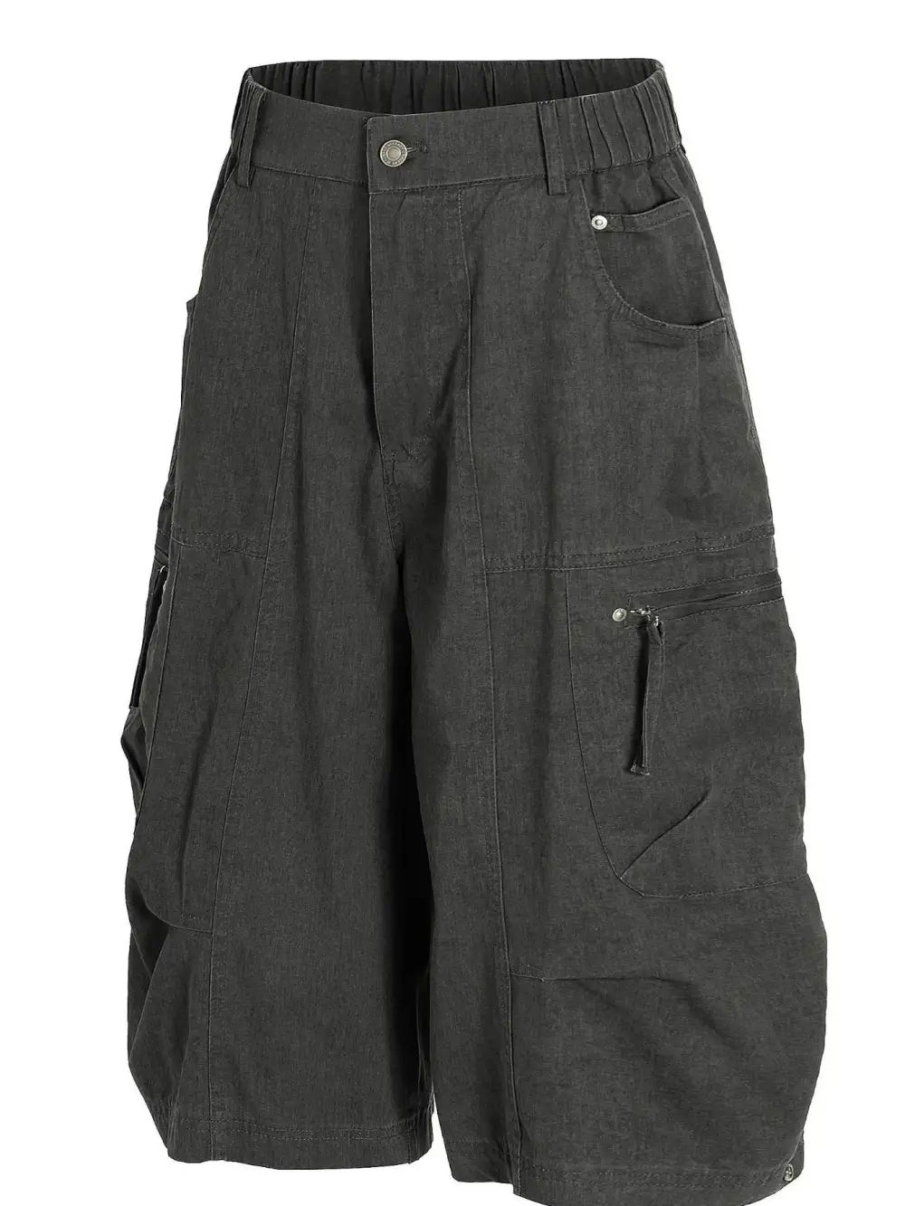 Relaxed Fit Washed Cargo Shorts