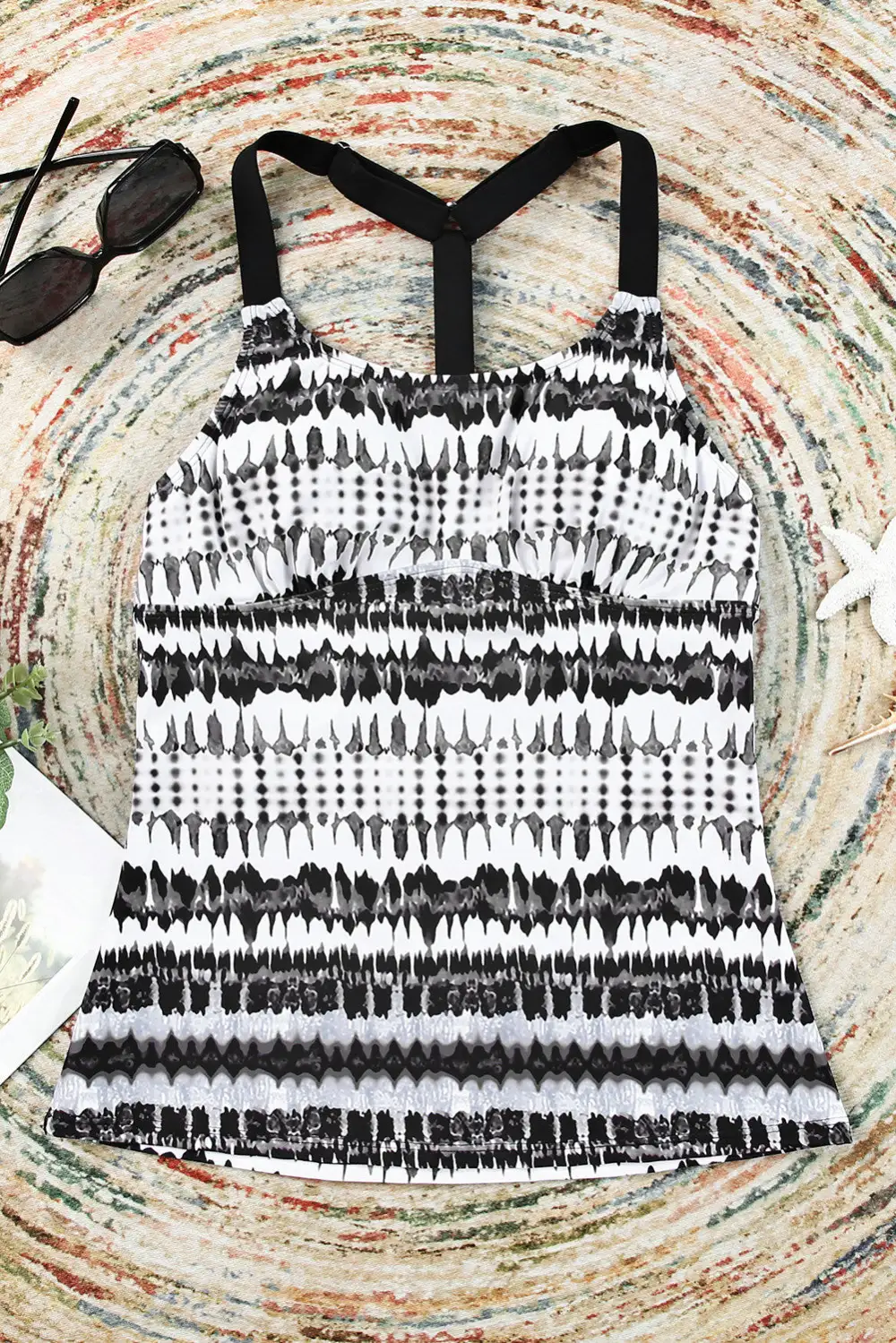 Swimwear Paisley Floral Camouflage Print Boho Tankini Top