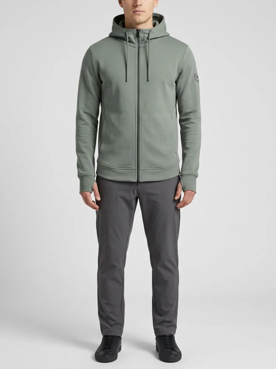 Men's Sage Detail Graphic Full-Zip Hoodie
