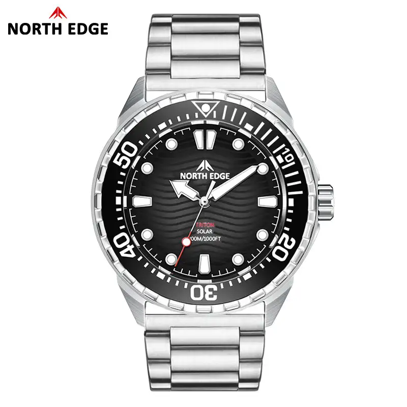 North Edge Solar-Powered Dive Adventurer Watch  Triton- Never needs a battery replacement