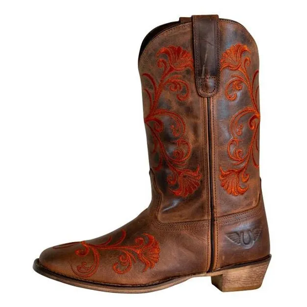 Polished Layered Shaft Men's Western Boots