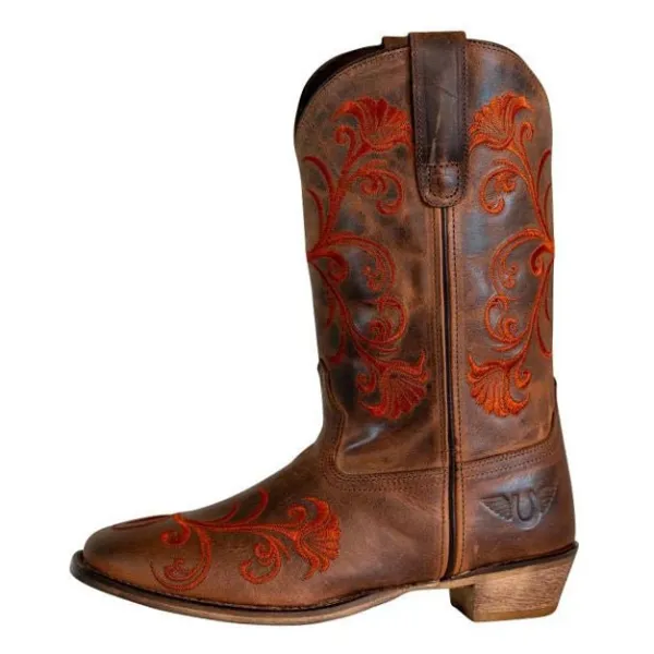 Polished Layered Shaft Men's Western Boots