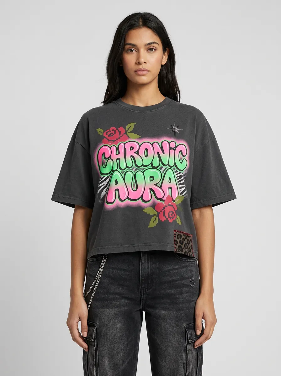 Men's Streetwear Pixel Rose T-Shirt