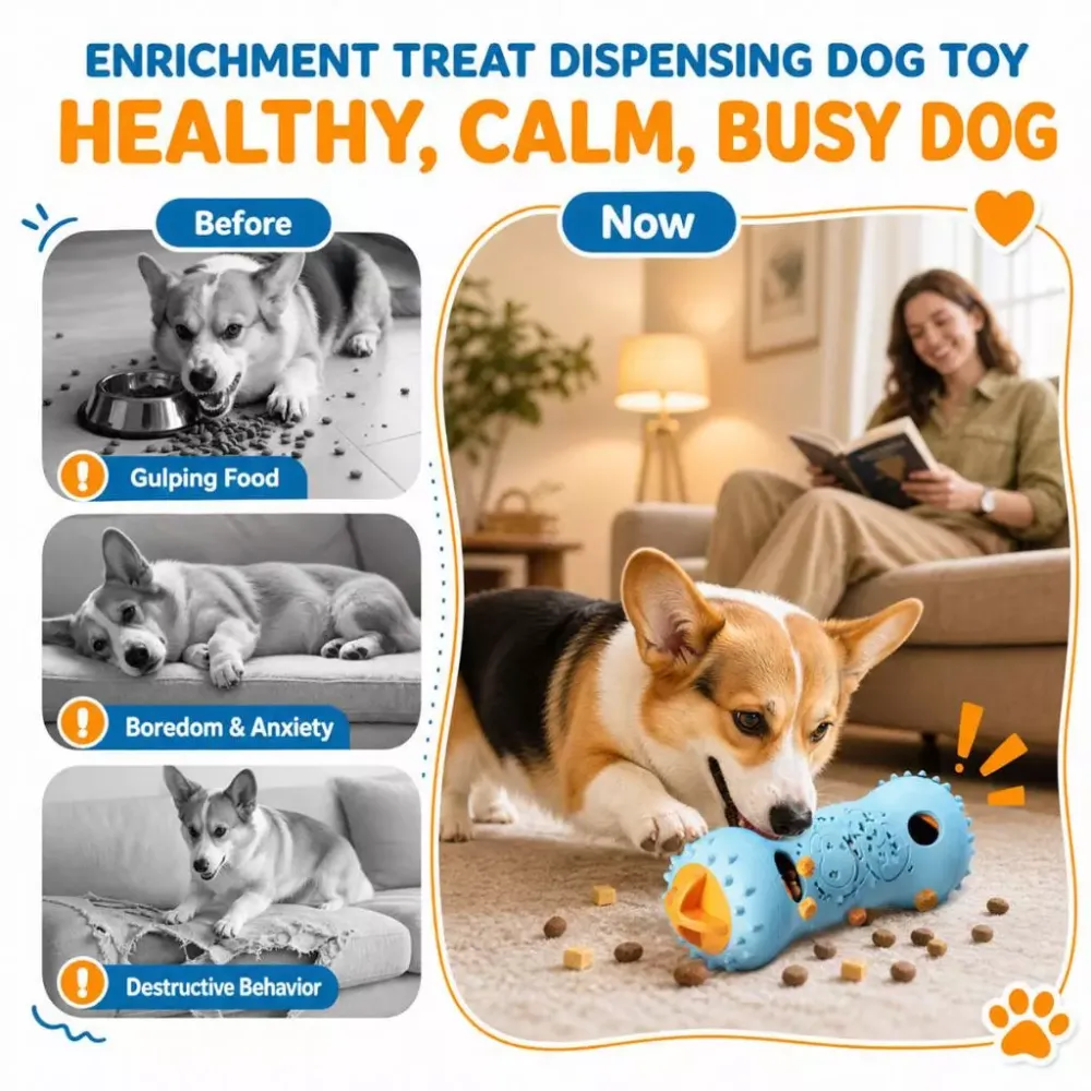 Interactive Dog Puzzle Feeder Toy – Adjustable Food Dispenser Suitable for Pet Mental Stimulation