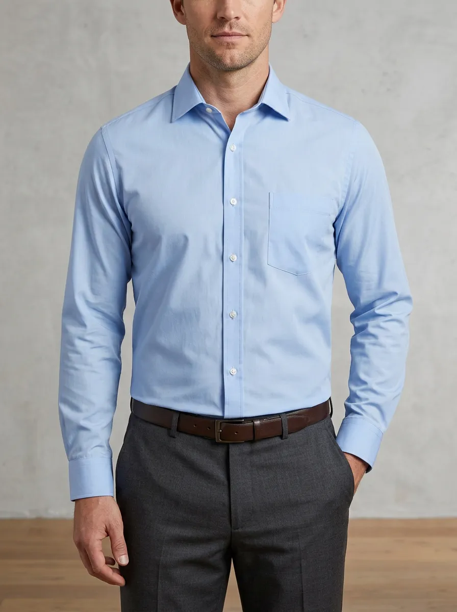 Men's Professional Solid Dress Shirt