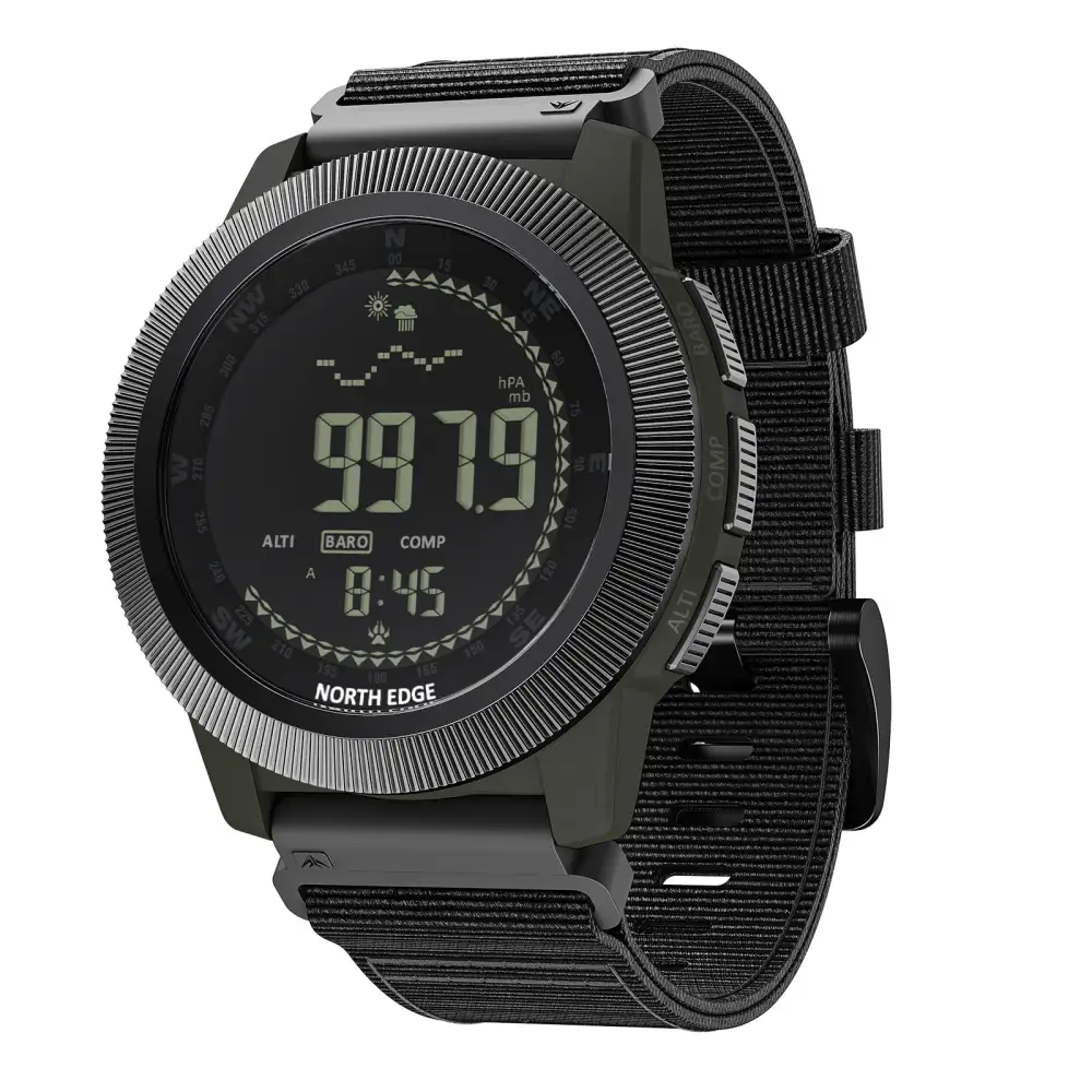 North Edge Altimeter Barometer Compass 50M Tactical Outdoor Watch APACHE-CF