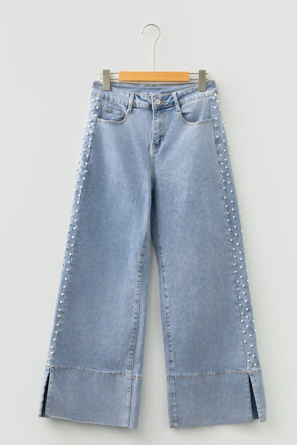 Cuffed Hem Comfy Denim Jeans