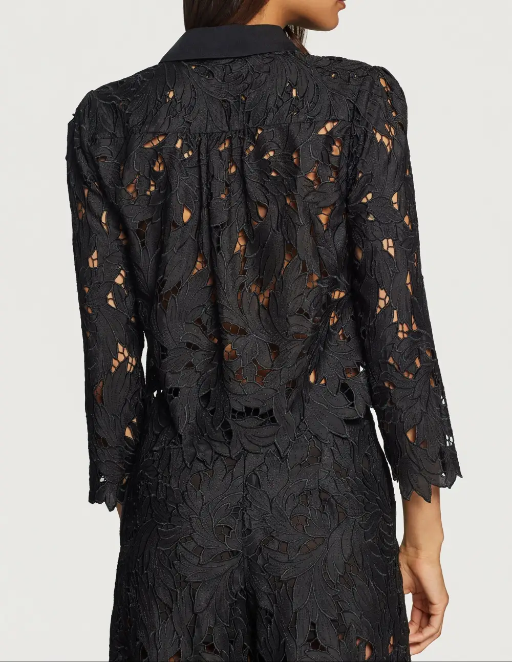 Embroidered Button Front Relaxed Fit Shirt