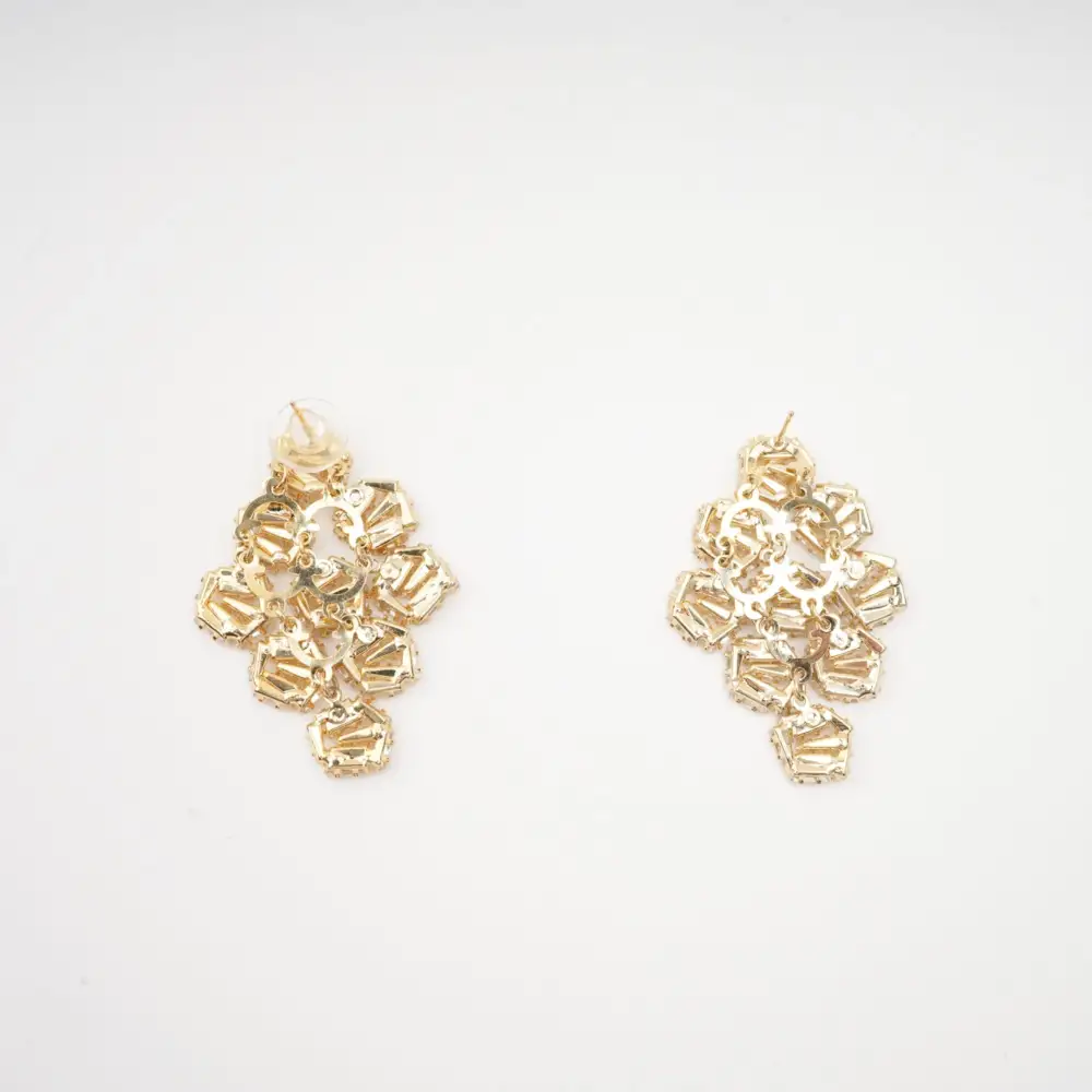 geometric crystal earrings
