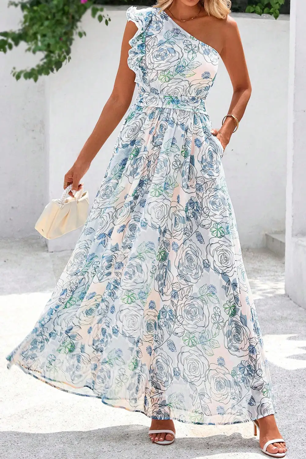 Floral Ruffled Maxi Dress