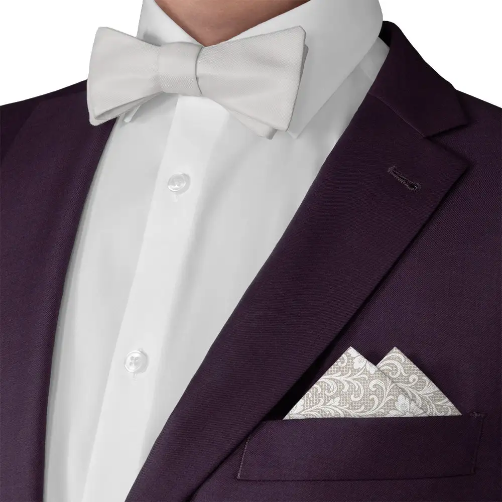 Tailored Timeless Floral Ornate Pocket Square