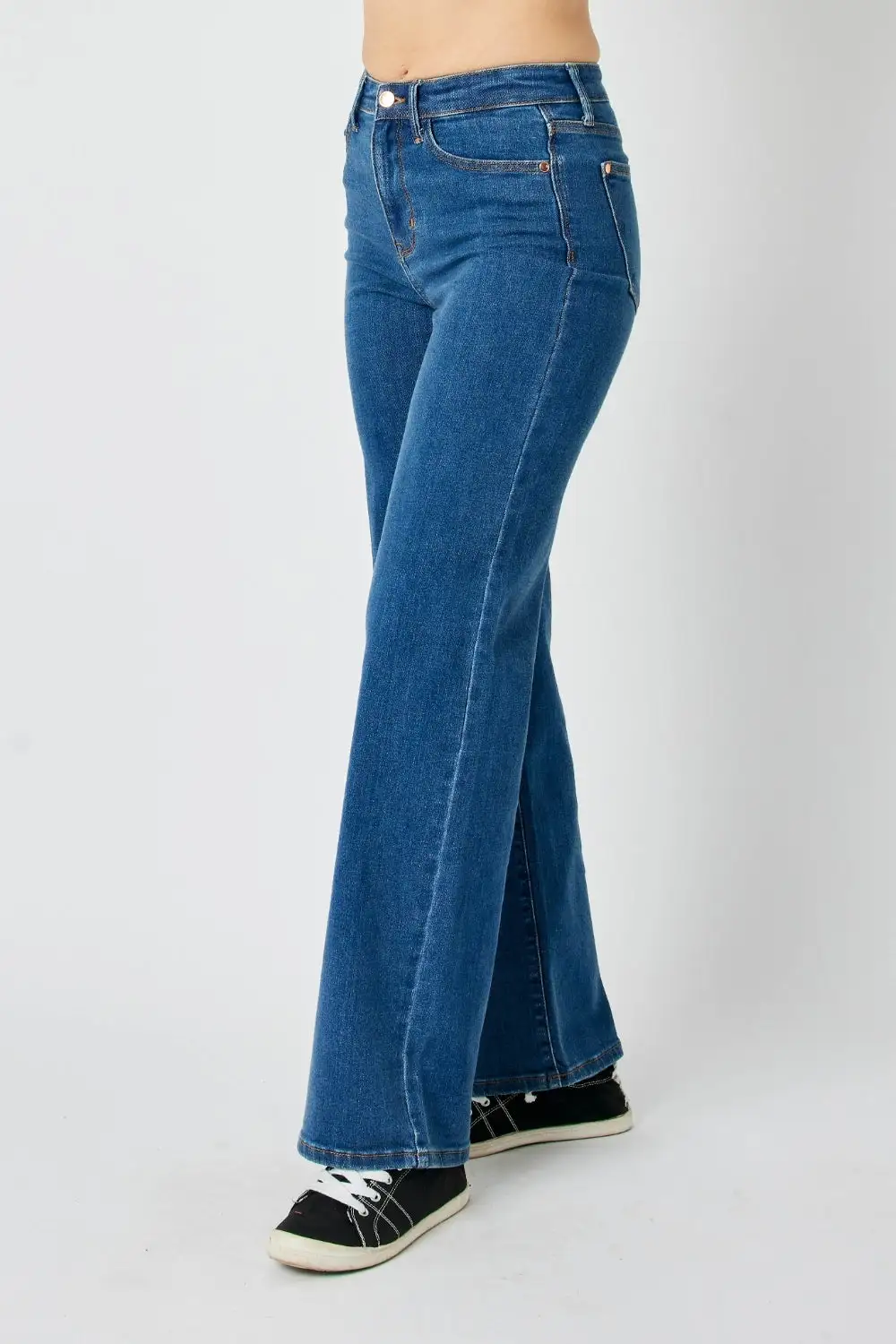 High Rise Straight Denim Jeans