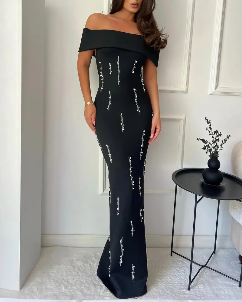 Off Shoulder Maxi Dress