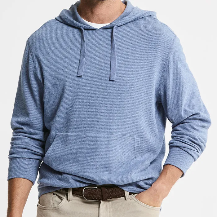 Knit Flannel Pullover Hoodie