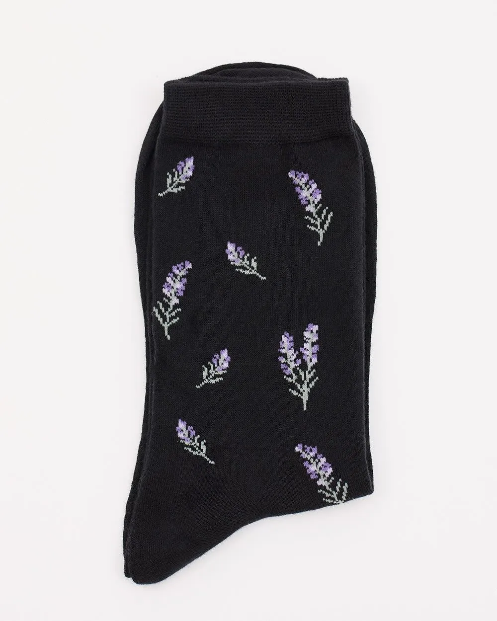 Cotton Socks With Lavender Flowers