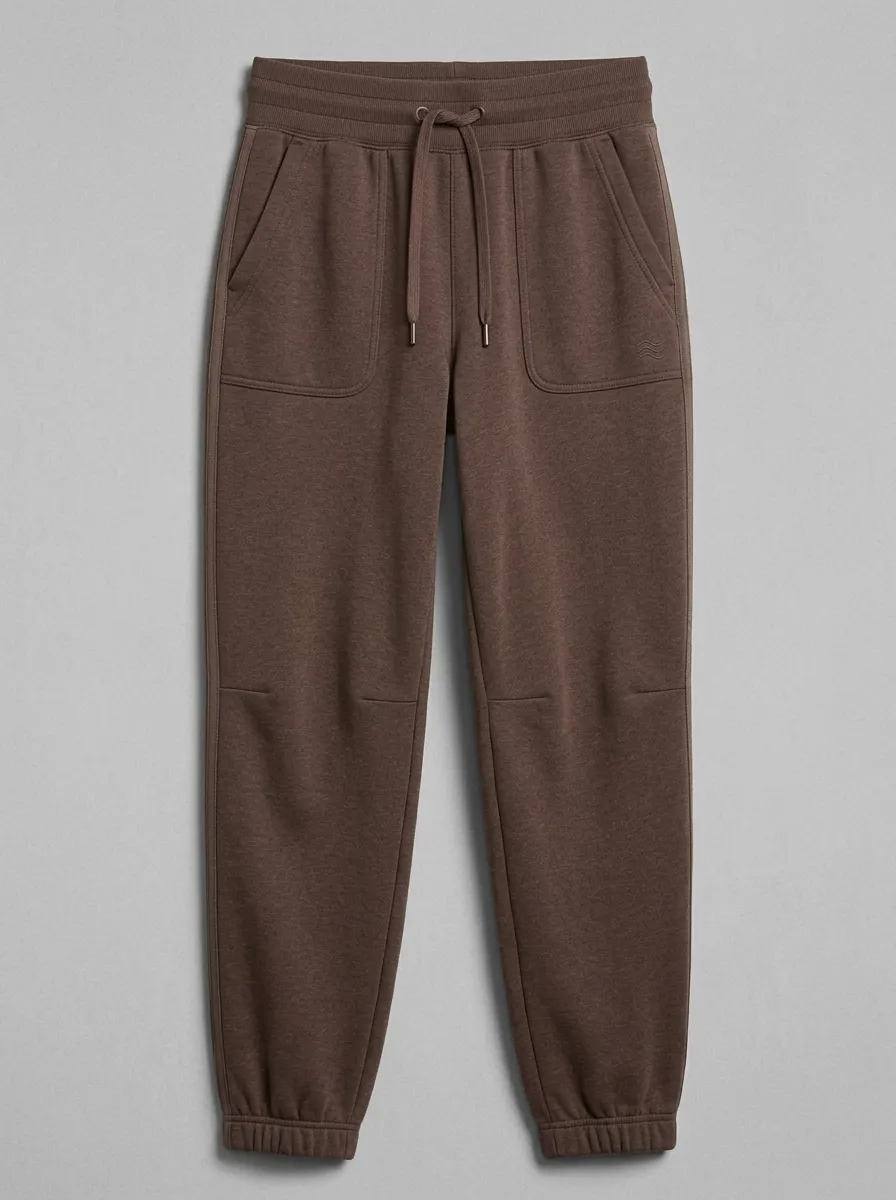 Women's Casual Brown Drawstring Jogger Sweatpants