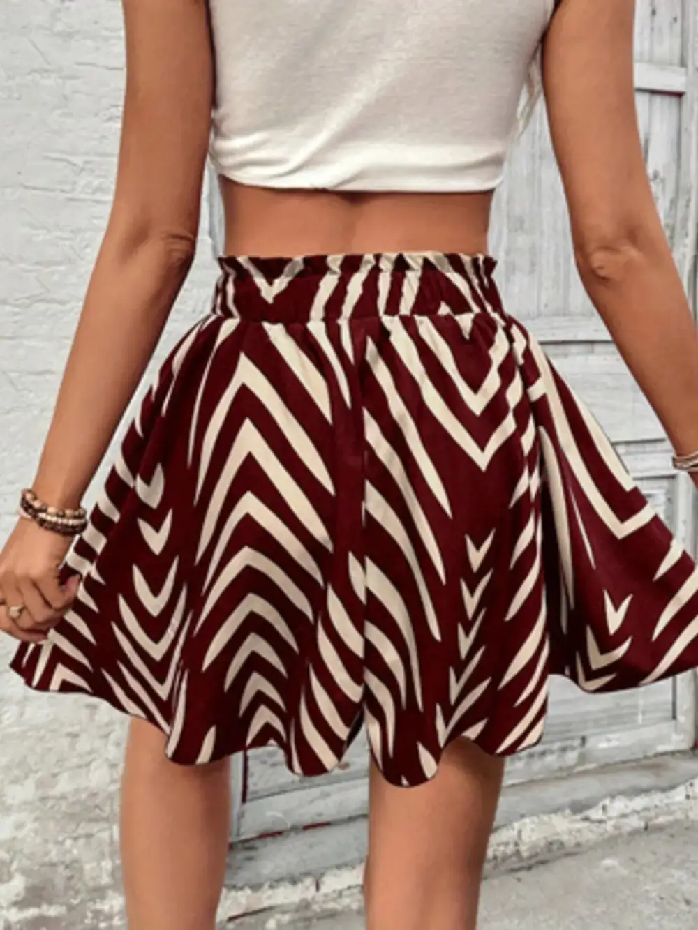 Tailored Drawstring Waist Shorts