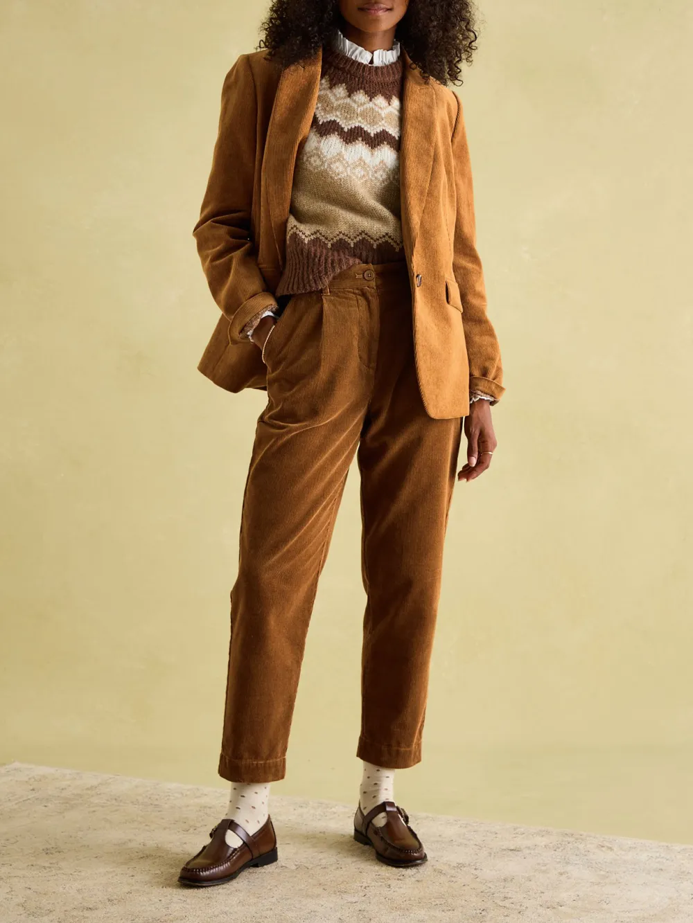 Tan Brown Corduroy Blazer