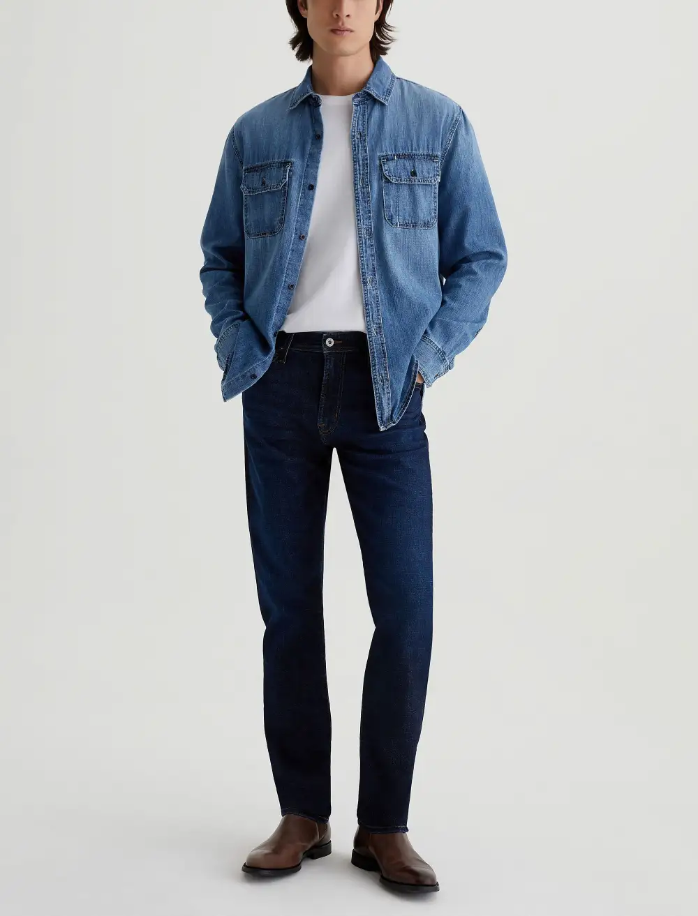 Men's Slim Straight Dual Elastic Stretch Jeans