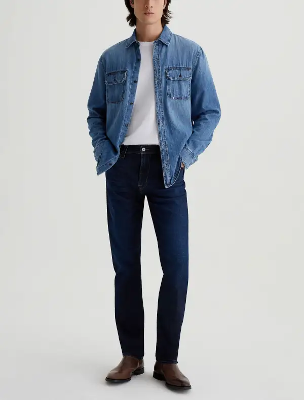 Men's Slim Straight Dual Elastic Stretch Jeans
