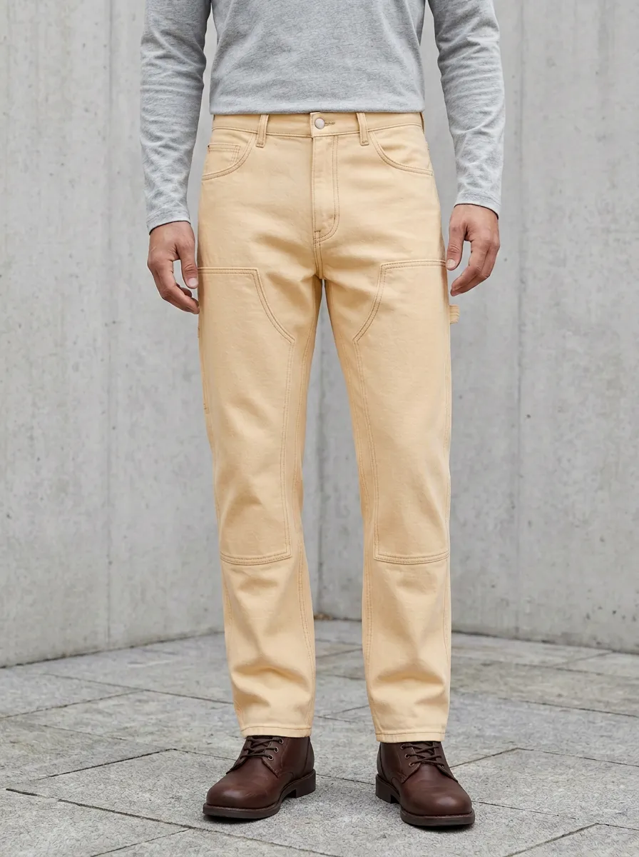 Off Double Knee Stitched Jeans