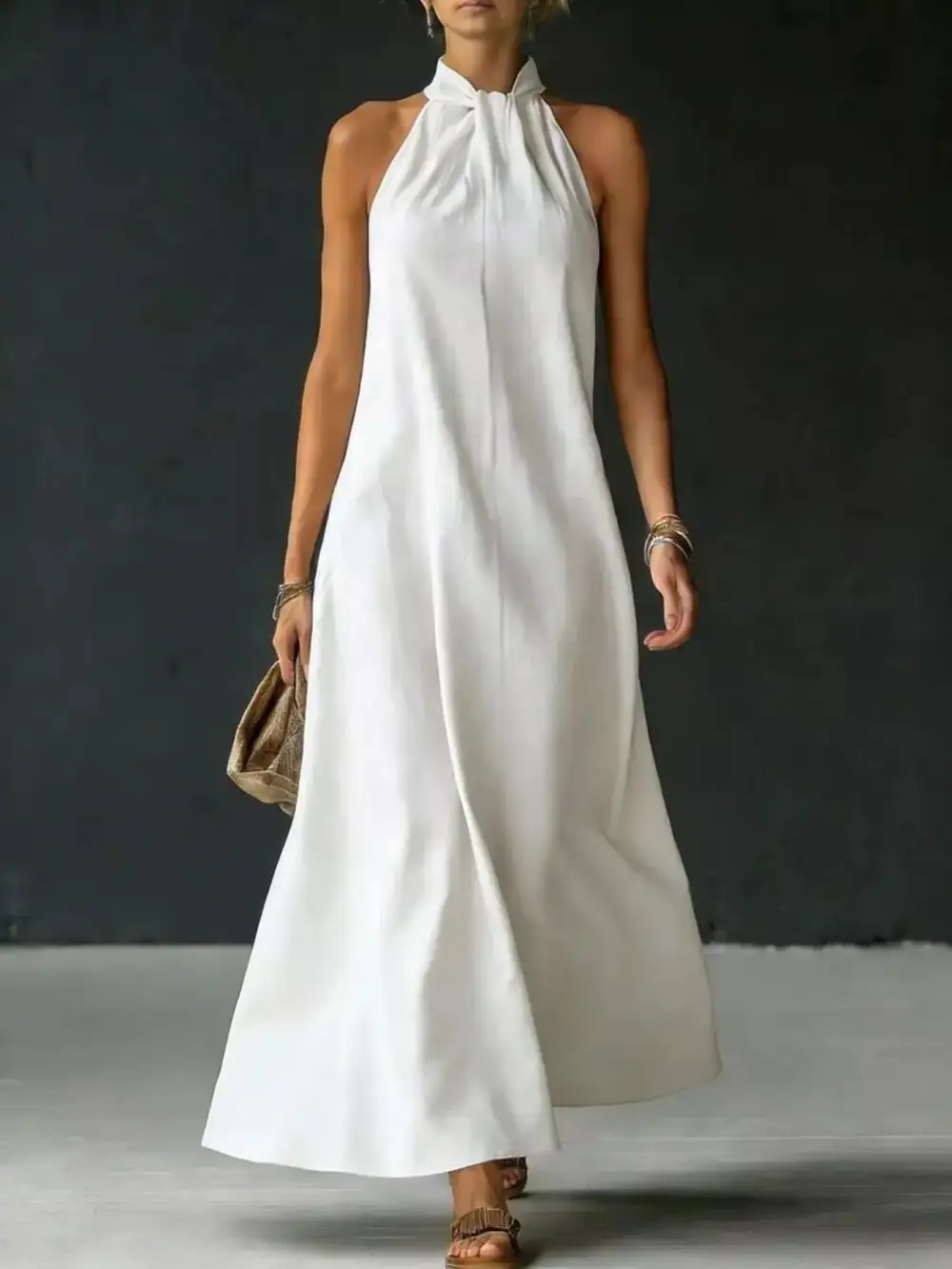 Halter Neck Maxi Dress