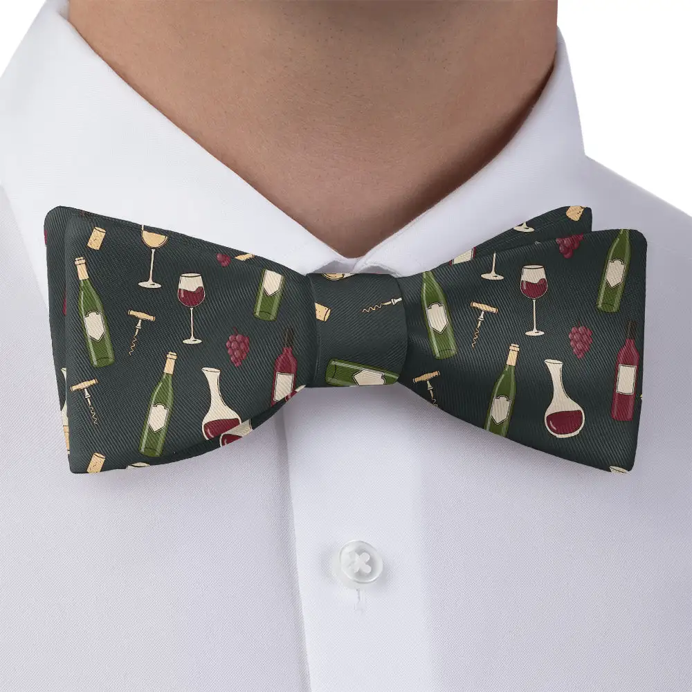 Wine Pattern Bow Tie