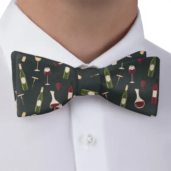 Wine Pattern Bow Tie