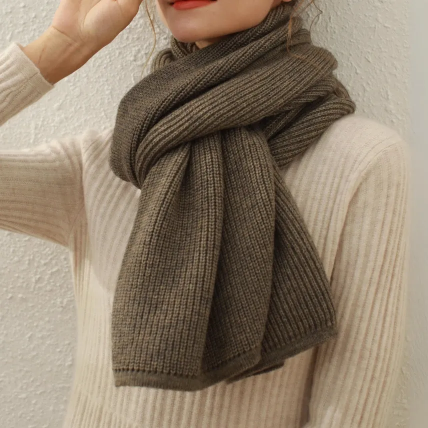 Plush Cashmere Blend Ribbed Wrap