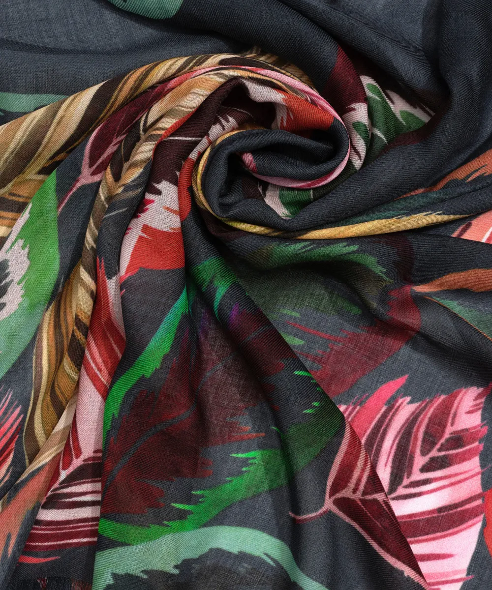 Casual Style Falling Leaves Scarf