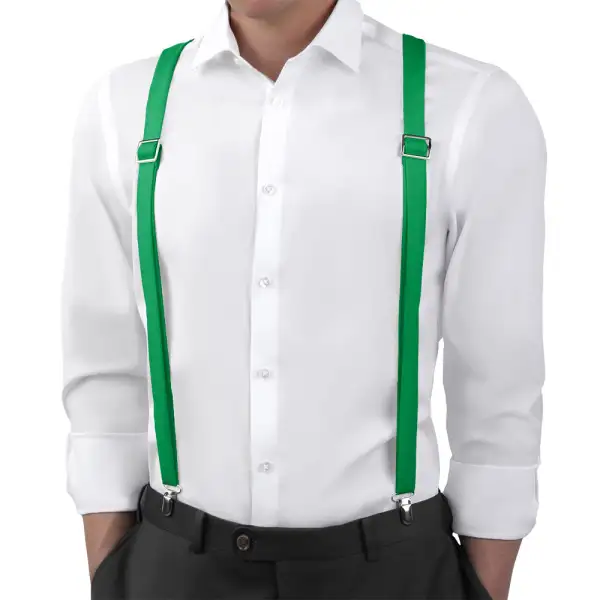 Classic Refined Solid Tone Suspenders