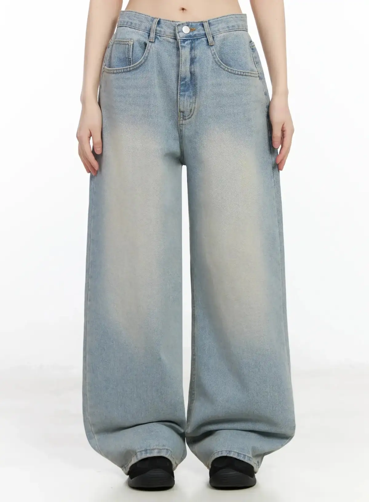 Contemporary Cotton Wide Leg Jeans
