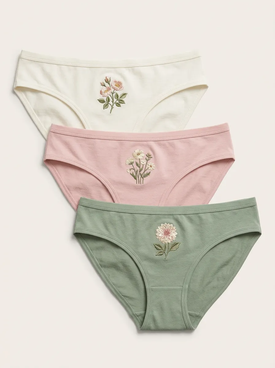 Women's Center-Front Bikini Briefs Three Pack
