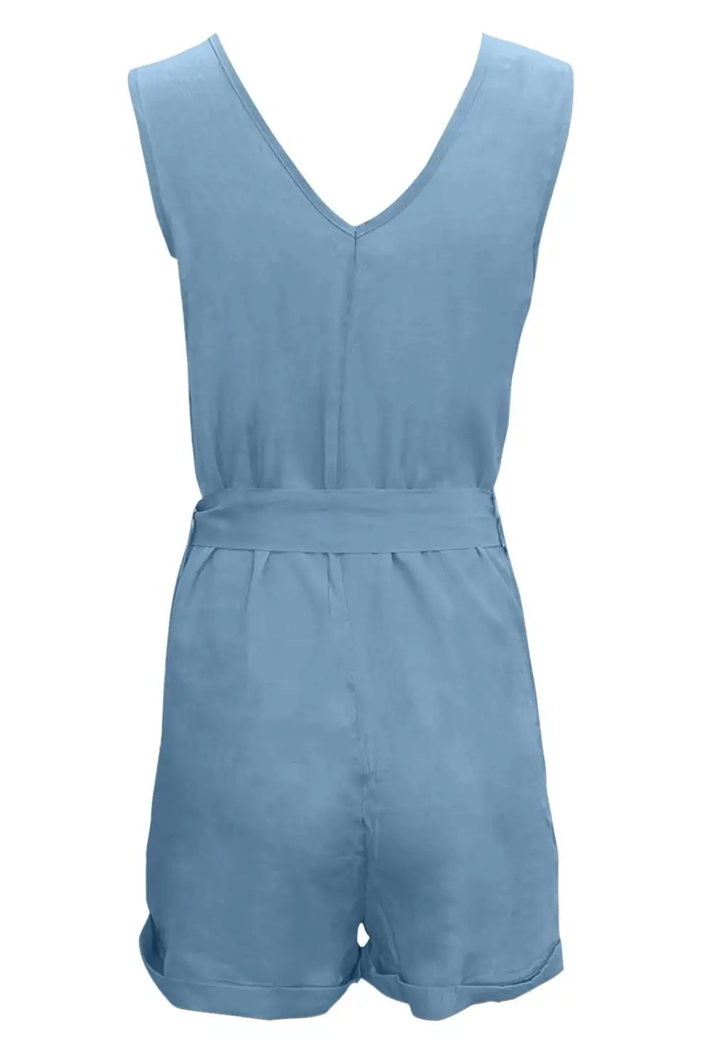 Tied Neck Pocket Romper