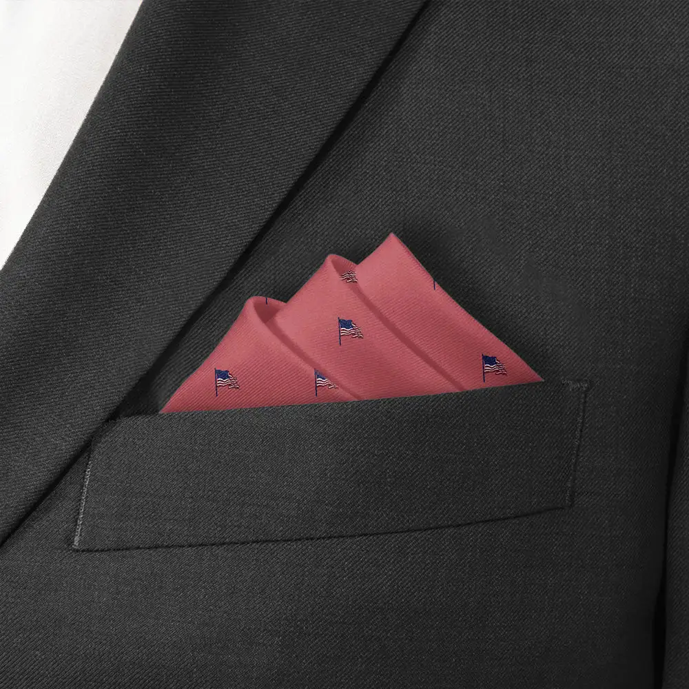 Clean Decorative Military Motif Pocket Square
