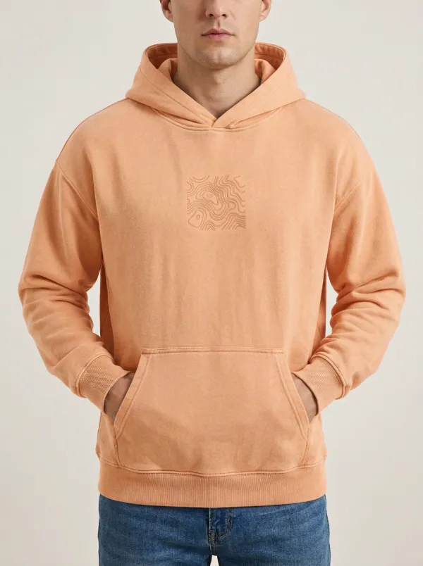 Men's Everyday Outdoor Adventure Topographic Map Print Hoodie