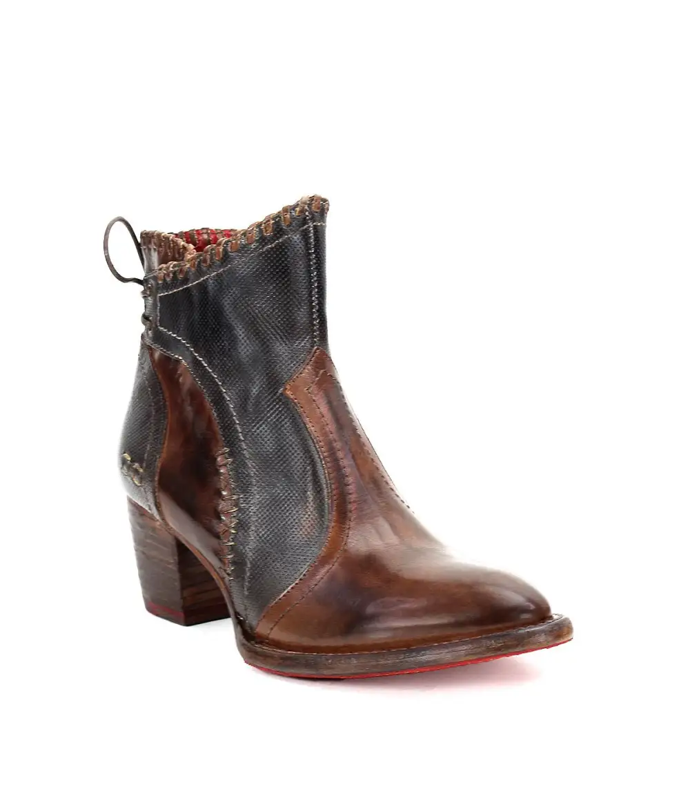 Back-Lace Side-Zip Ankle Boots