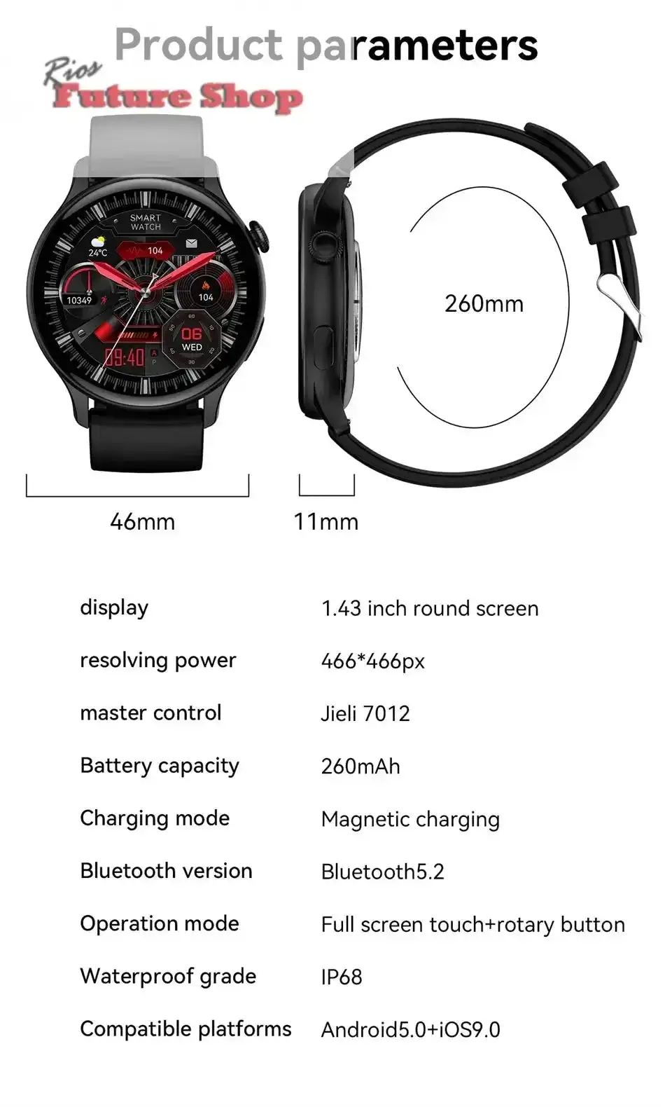 True AMOLED Sports Smartwatch