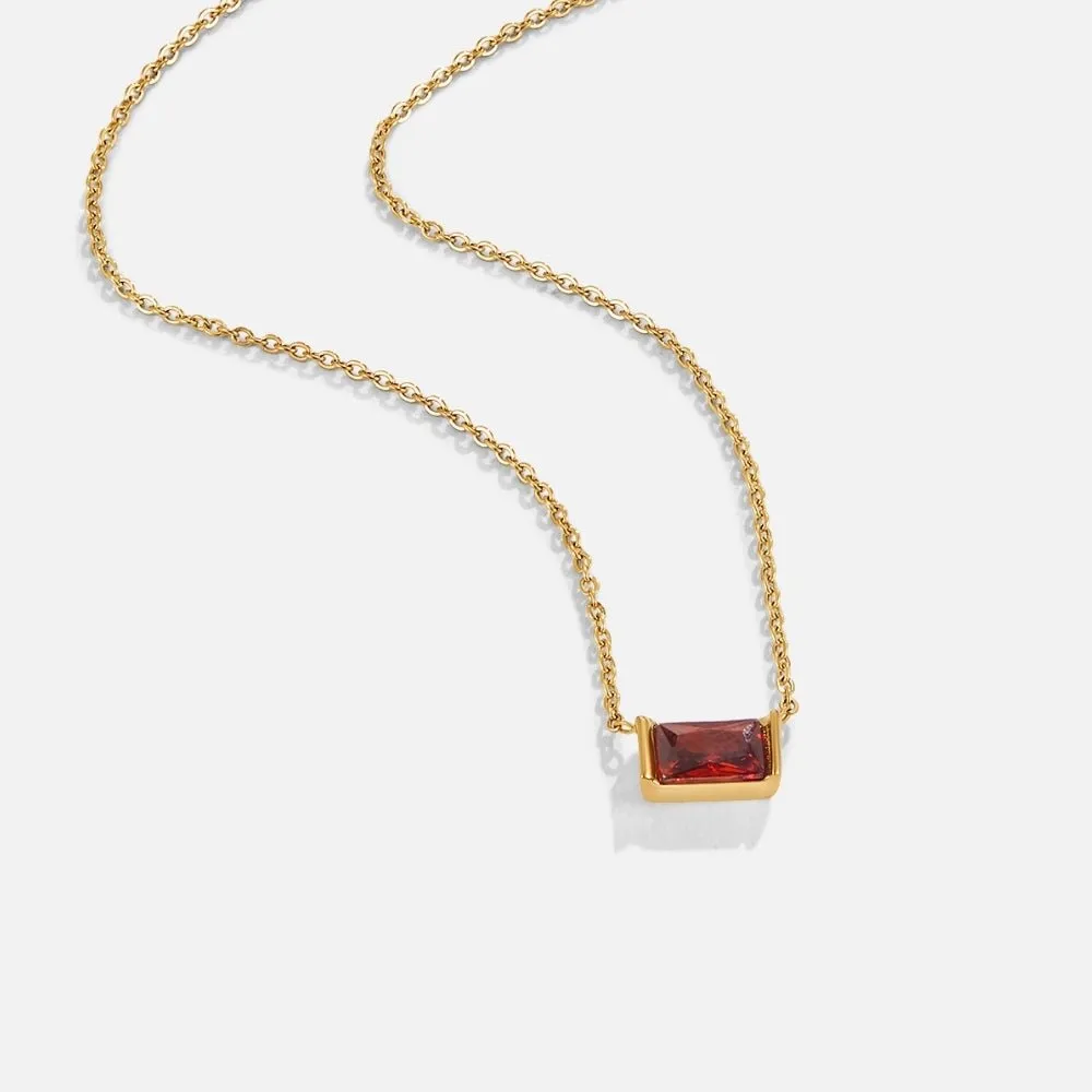 Baguette Ruby Necklace
