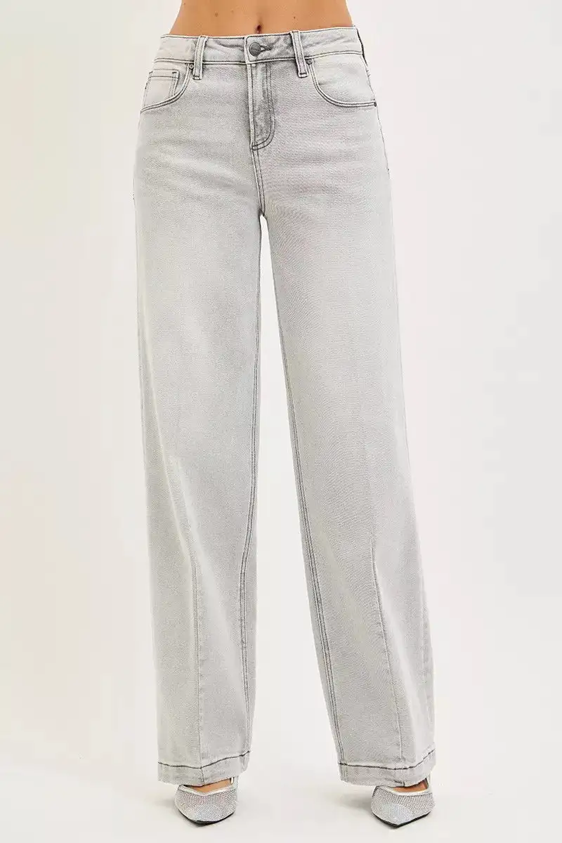 Cuffed Hem Baggy Jeans