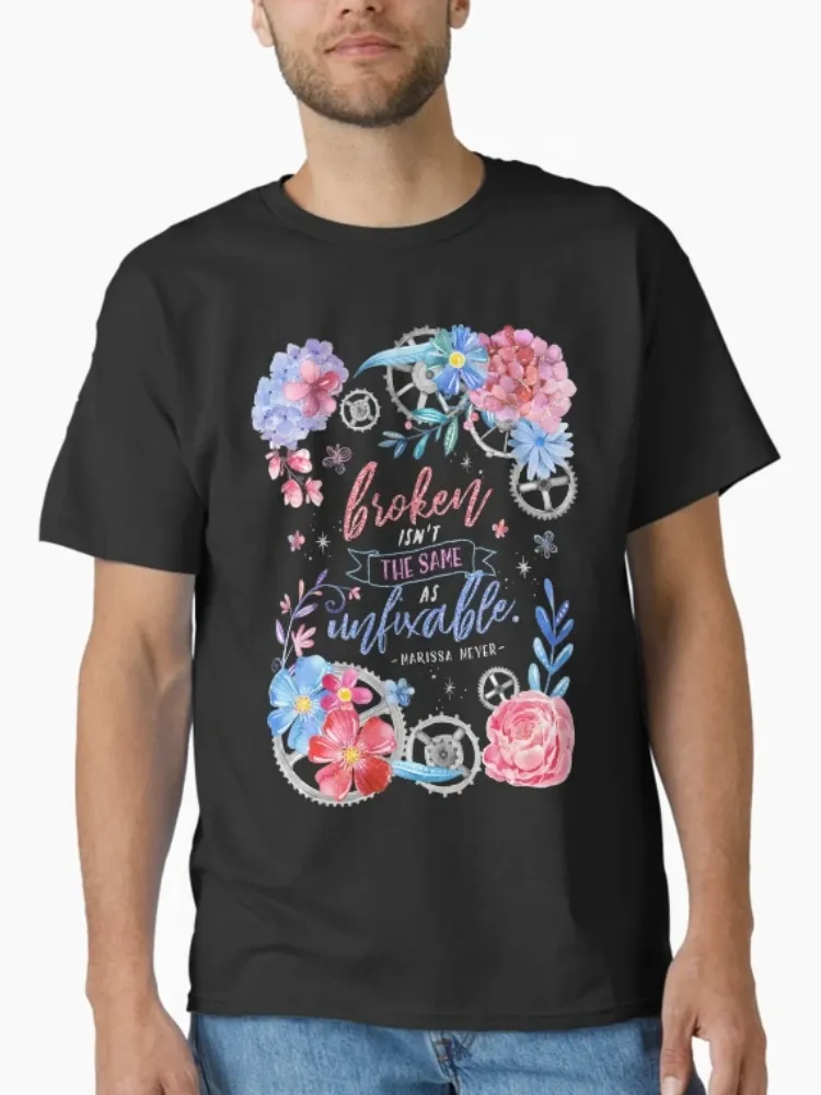 Women's Vibrant Floral Print Round-neck Short-Sleeve T-Shirt
