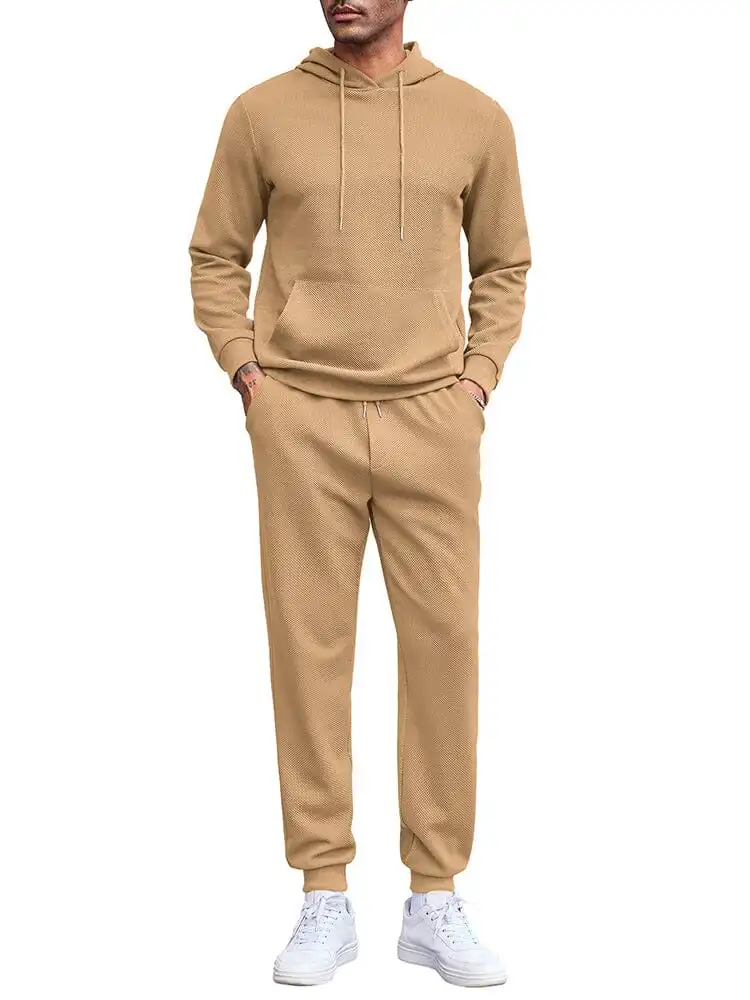 Waffle Hoodie Jogging Set